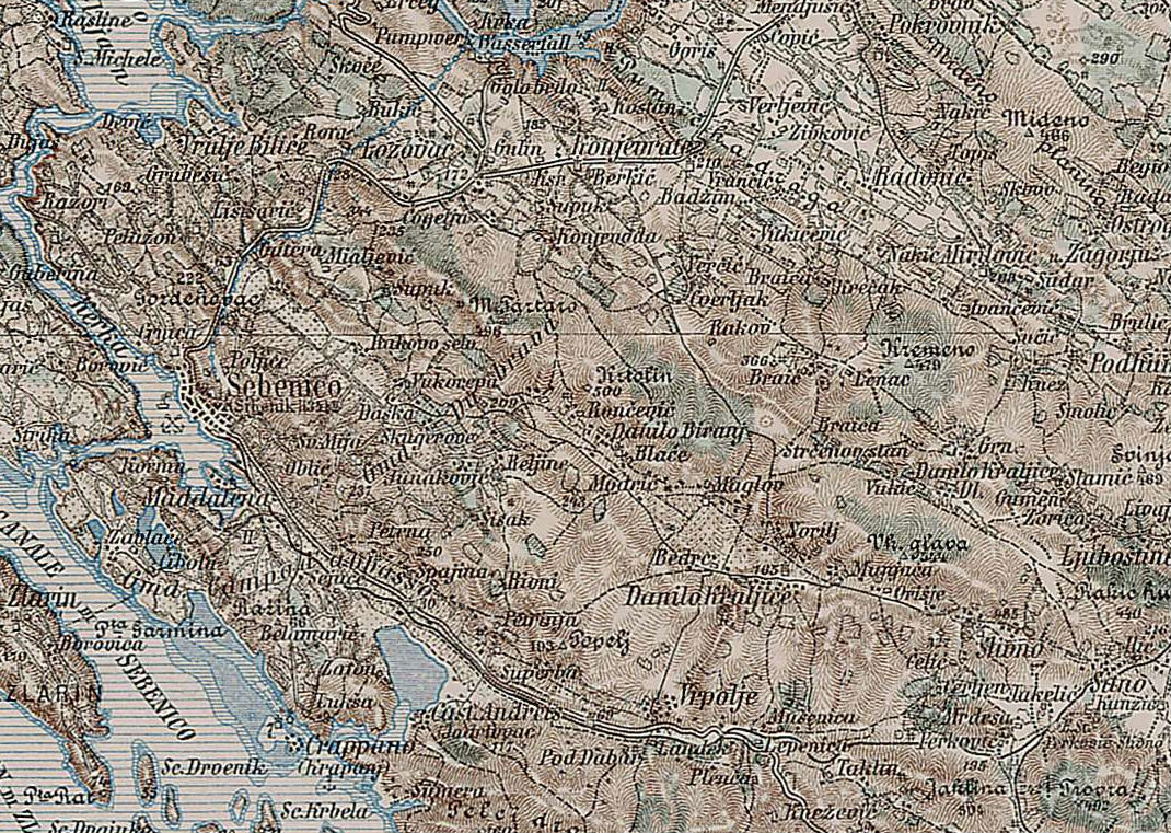 karta hrvatske pirovac Objavljene stare karte Hrvatske iz 1910. godine: Pirovac zaveden  karta hrvatske pirovac