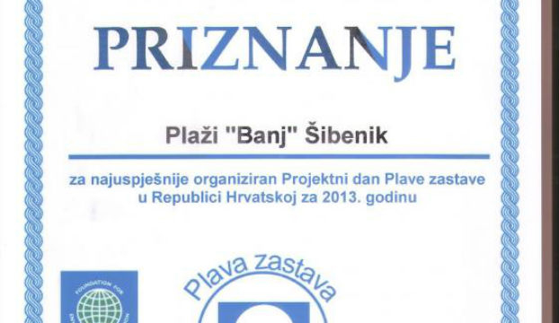 Grad Šibenik dobio priznanje za najuspješnije organiziran Projektni dan Plave zastave