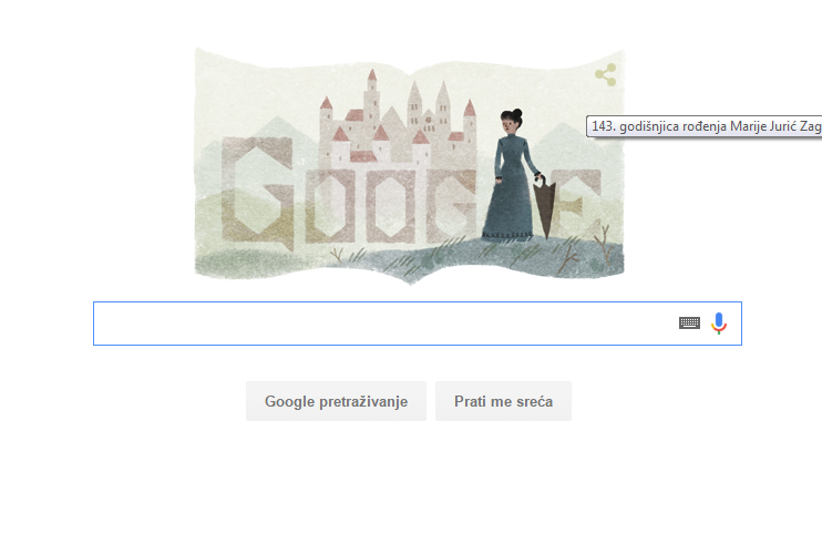 Danas i Google obilježava 143. obljetnicu rođenja Marije Jurić Zagorke