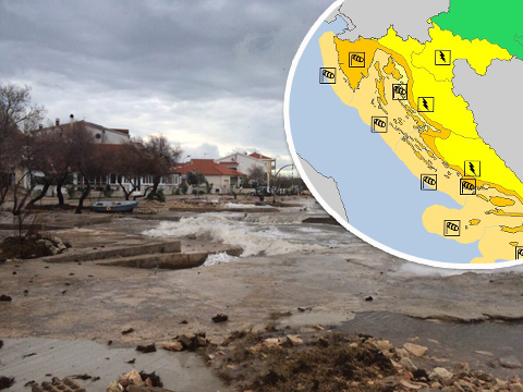 Meteoalarm izdao narančasto upozorenje za Dalmaciju: Jako toplo, ali s olujnim udarima juga